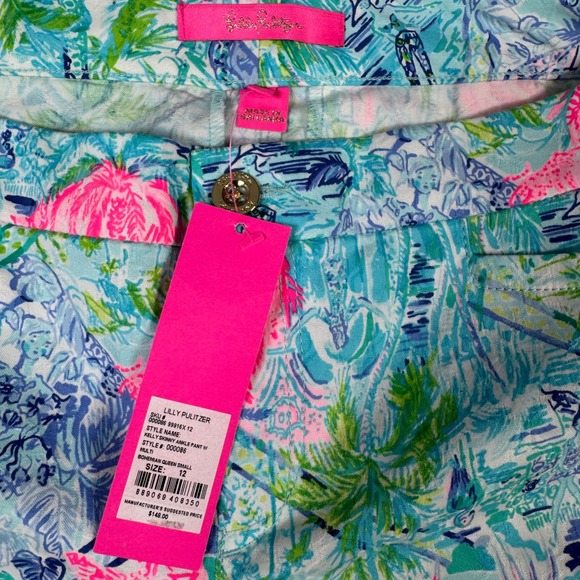 NWT Lilly Pulitzer 12 Bohemian Queen Kelly Ankle Pants Straight Skinny Elephants - Picture 3 of 11